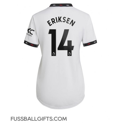 Manchester United Christian Eriksen #14 Fußballbekleidung Auswärtstrikot Damen 2022-23 Kurzarm